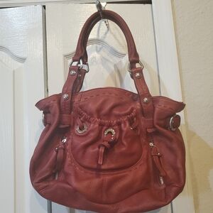 Dark Red, All leather, B. Makowsky purse.